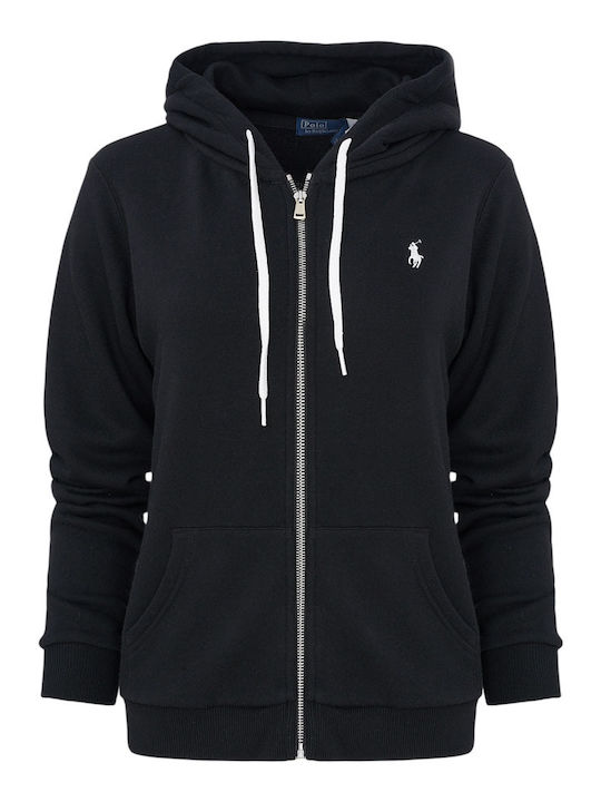 Ralph Lauren Women's Sweatshirt Jacket Hooded Black 211935584010