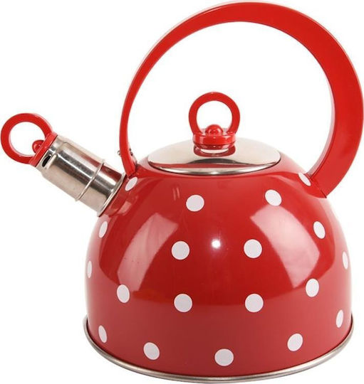 Orion Teekanne Rostfreier Stahl Rot 1800ml