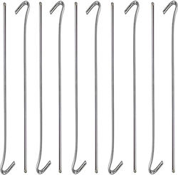 Tent Pegs Securing Stakes Steel 31cm 10 Pieces Hook Hooks Pins