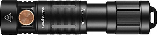 Fenix Rechargeable Keychain Flashlight LED IP68 with Maximum Brightness 400lm Black