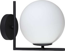 Mdeco Lamp Wall Black 21cm