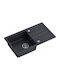 GraniteQ Drop-In Sink Synthetic Granite W77xD44cm Black