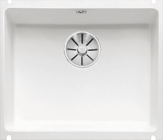 Blanco Drop-In Sink Synthetic Granite with Faucet W54.3xD45.6cm White