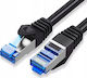 Montis S/FTP Cat.6a (Gigabit) Καλώδιο Δικτύου Ethernet 25m Μαύρο