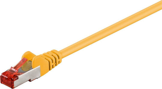 Goobay S/FTP Cat.6 (Gigabit) Καλώδιο Δικτύου Ethernet 0.25m Κίτρινο