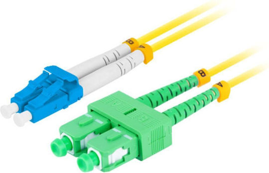 Lanberg Optisches Faser Kabel LC/UPC-SC/APC 2m Gelbe