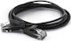 Wantec U/UTP Cat.6a (Gigabit) Καλώδιο Δικτύου Ethernet 0.25m Μαύρο