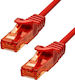 ProXtend U/UTP Kat.6 Ethernet-Netzwerkkabel 0.5m Rot 1Stück