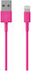 Sinox USB-A to Lightning Cable Ροζ 1m