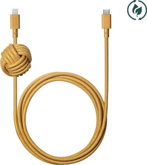 Native Union USB-C zu Lightning Kabel Gelb 3m