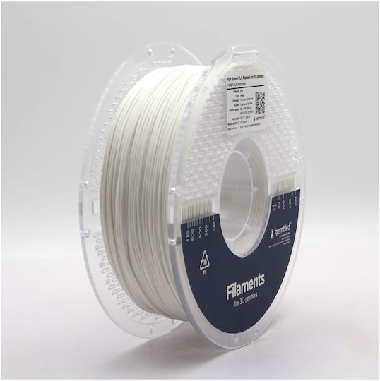 Gembird PLA 3D Printer Filament 1.75mm Λευκό 1kg 1τμχ (Spool)