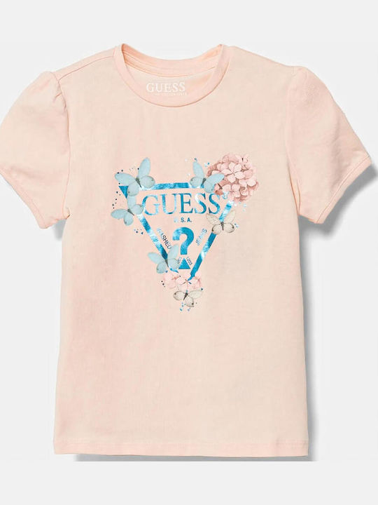 Guess Παιδικό T-shirt Peach