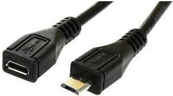 PremiumCord Regular USB 2.0 σε micro USB 2m Μαύρο