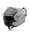 Airoh Mathisse II Grey Gloss Motorcycle Helmet Flip-Up ECE 22.06 1680gr with Pinlock and Sun Visor