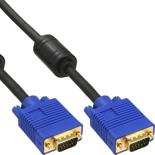 InLine Kabel VGA-Stecker - VGA-Stecker Blau 10m (17717S)