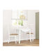 Dining Room Wooden Chair White 41x48.5x101cm 2pcs