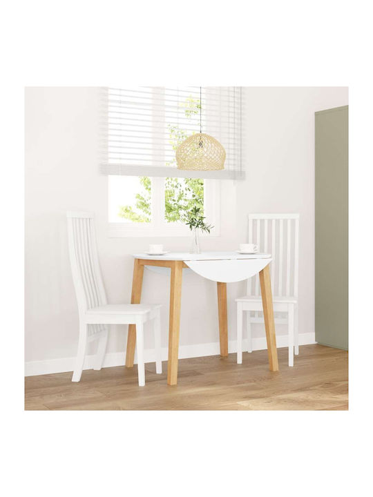 Dining Room Wooden Chair White 41x48.5x101cm 2pcs