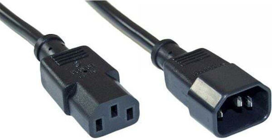 InLine IEC C13 / IEC C14 - IEC C13 / IEC C14 Cable 1.8m Μαύρο 16632