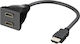 Microconnect Konverter HDMI männlich zu HDMI weiblich 1Stück HDM19M19F19F