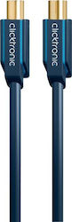Clicktronic Cablu De Antenă Coaxial De Sex Masculin - Coaxial De Sex Feminin Albastru 15m
