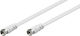 Goobay Cablu Antenă Coaxial de sex masculin - Coaxial de sex feminin Alb 20m (11867)