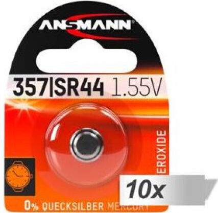 Ansmann Batterien Silber-Oxid für Uhren SR44 1.55V 10Stück