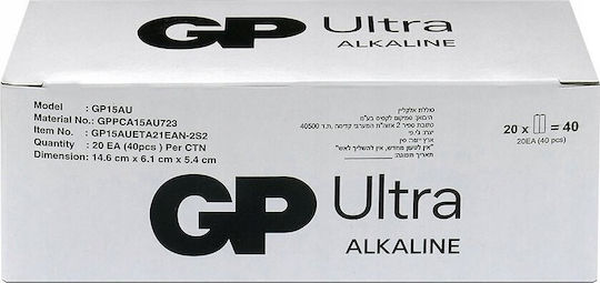 Genius Pack Alkaline Batteries AA 1.5V 40pcs