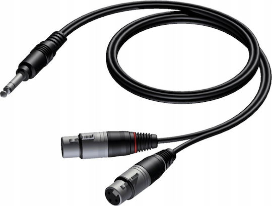 Procab Kabel 2 x XLR-Stecker / XLR-Stecker - 2 x XLR-Stecker / XLR-Stecker Schwarz 1.5m CAB733/1.5