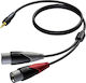 Procab XLR Cables 2 x XLR Male - 3.5mm Male Black 1.5m