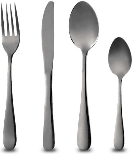 Bergner Munich Besteckset Edelstahl Schwarz 24Stück