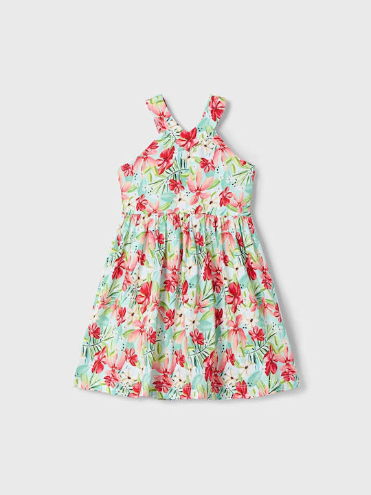 Children's Dress Sleeveless Floral Mint