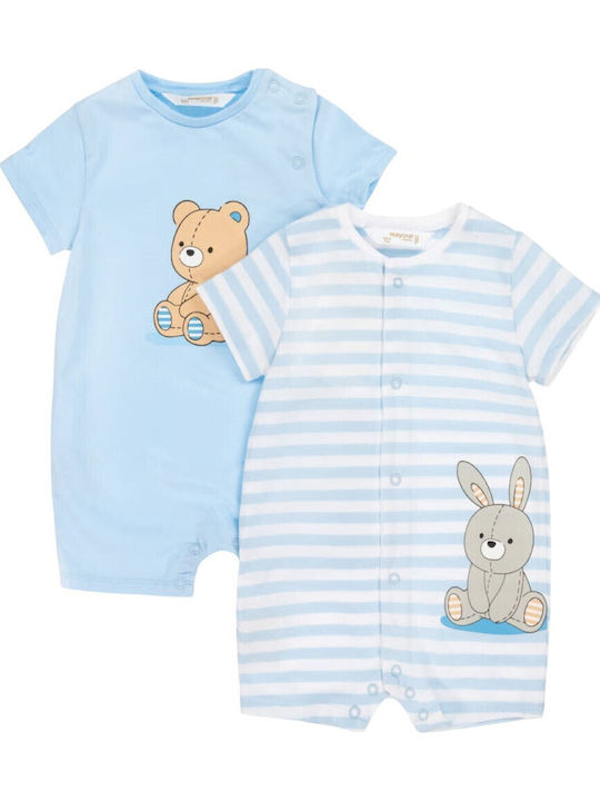 Mayoral Baby Bodysuit Set Short-Sleeved Light B...