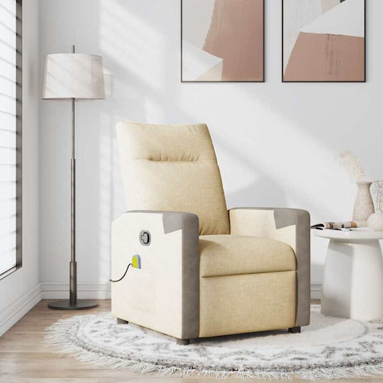 Relax with Footstool 50x54x100cm Cream Relax with Footstool 50x54x100cm Cream