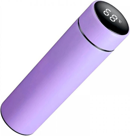 Bottle Thermos Stainless Steel / Plastic 500ml Purple