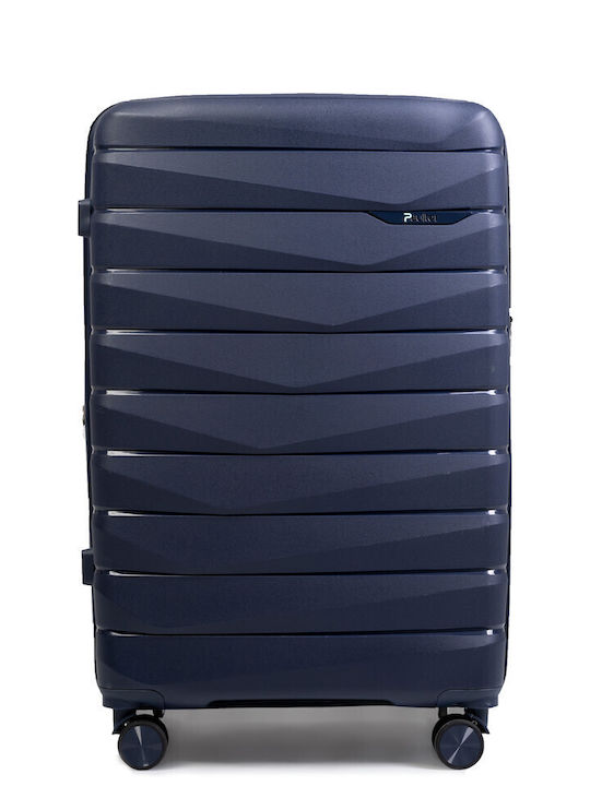 Paulter Mittlerer Hartschrank Blau mit 4 Rädern Höhe 66cm