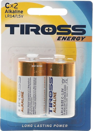 Tiross Αλκαλικές Μπαταρίες C 1.5V 2τμχ