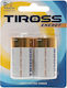 Tiross Baterii Alcaline D 1.5V 2buc