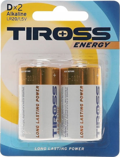 Tiross Baterii Alcaline D 1.5V 2buc