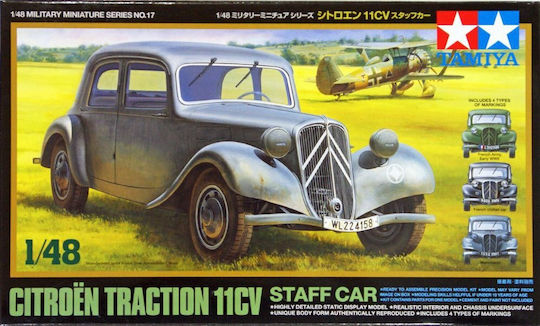 Фигура на модел Tamiya Citroën Traction 11cv Щабен автомобил 1:48 32517