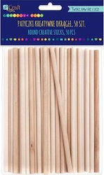 Bețe Creative Dp Craft Dpcraft Rotunde Naturale 15 Cm 50 Buc Dalprint 8886915 5907590011377