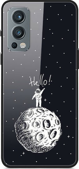 Σχέδιο Man On Moon Back Cover Tempered Glass / Σιλικόνης (OnePlus Nord 2)