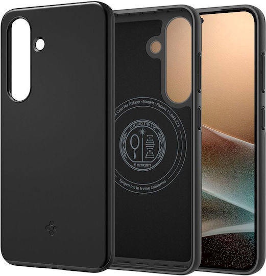 Spigen Thin Fit Mag Back Cover Plastic / Silicone 1.55mm Black (Galaxy S25)