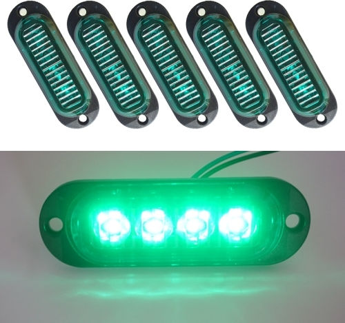 5 Stück Mk-087 Auto LKW 4LED Anzeigelichter Seitenmarkierungsleuchte Grünlicht