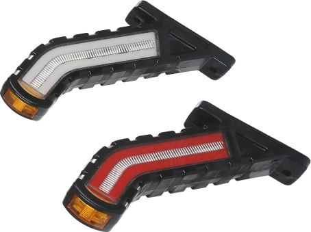 2 Stück Mk-138 LKW LED-Rücklicht Fließendes Wasser Dreifarbige Seitenmarkierungsleuchte