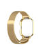 Redmi Watch 5 Xiaomi Redmi Watch 4 Tragbare Hülle Metallischer Rahmen Eingebettete Uhrenhülle Milan Magnetisches Stahl Mesh Armband Gold