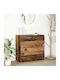 Wooden Chest of Drawers Coffee 80x35x80cm