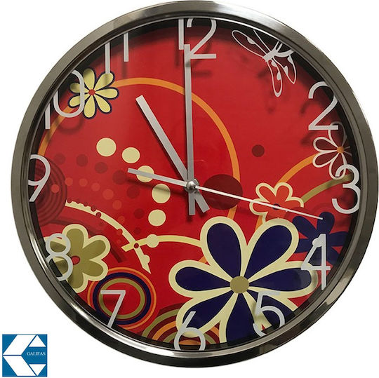 Galifas Wanduhr Metallisch Mehrfarbig Ø30cm