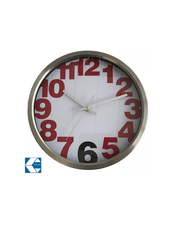 Galifas Ρολόι Τοίχου Μεταλλικό Πολύχρωμο Ø30cm