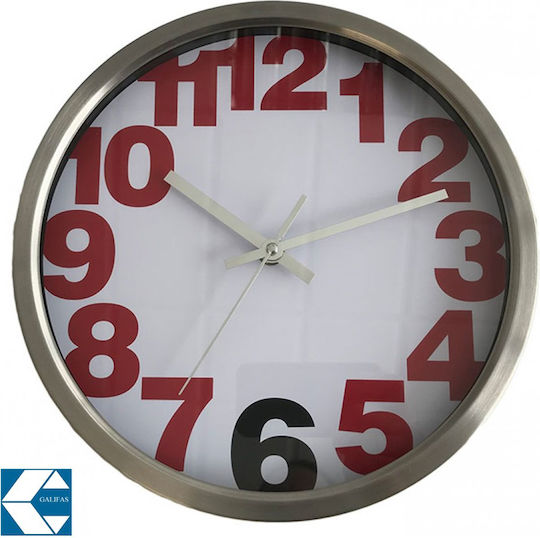 Galifas Wanduhr Metallisch Mehrfarbig Ø30cm