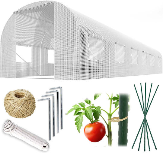 Garden Tunnel 3 X 6 M 18m2 White Plonos